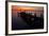 A Single Sailboat Sits on the Water of the Bay Alongside an Empty Dock on Tilghman Island, Maryland-Karine Aigner-Framed Photographic Print