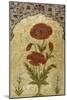 A Single Stem of Poppy Blossoms on Gold Ground, 1770-80 AD-null-Mounted Giclee Print