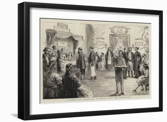 A Sinhalese Marriage in High Life, the Reception-null-Framed Giclee Print