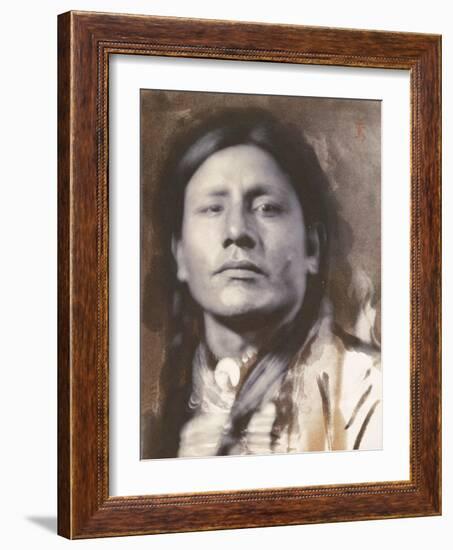 A Sioux Chief, c.1898-American Photographer-Framed Giclee Print