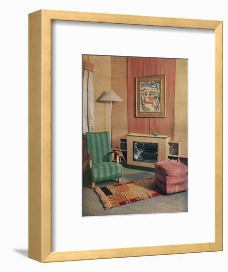 'A sitting room with a painting by J.D. Fergusson above the fire', 1935-Unknown-Framed Photographic Print