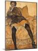 A Sitting Woman, C. 1918-Boris Dmitryevich Grigoriev-Mounted Giclee Print