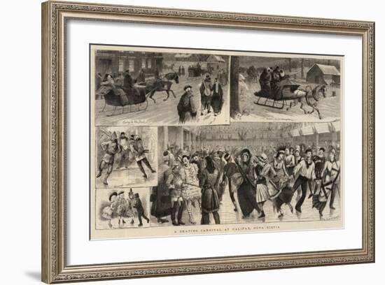 A Skating Carnival at Halifax, Nova Scotia-William Ralston-Framed Giclee Print