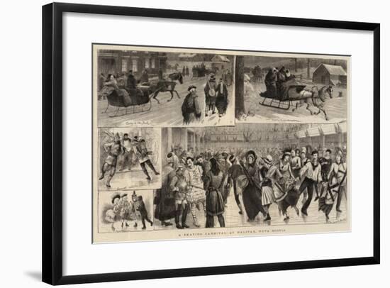 A Skating Carnival at Halifax, Nova Scotia-William Ralston-Framed Giclee Print