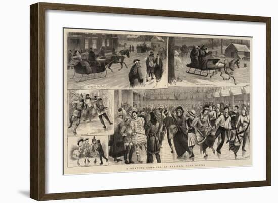 A Skating Carnival at Halifax, Nova Scotia-William Ralston-Framed Giclee Print