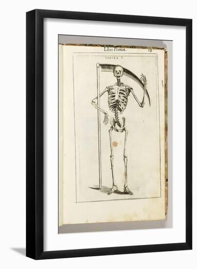 A Skeleton Holding a Scythe in the Style of a Grim Reaper-Italian School-Framed Giclee Print