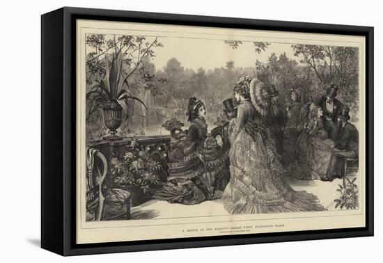 A Sketch at Her Majesty's Garden Party, Buckingham Palace-Sir Samuel Luke Fildes-Framed Premier Image Canvas