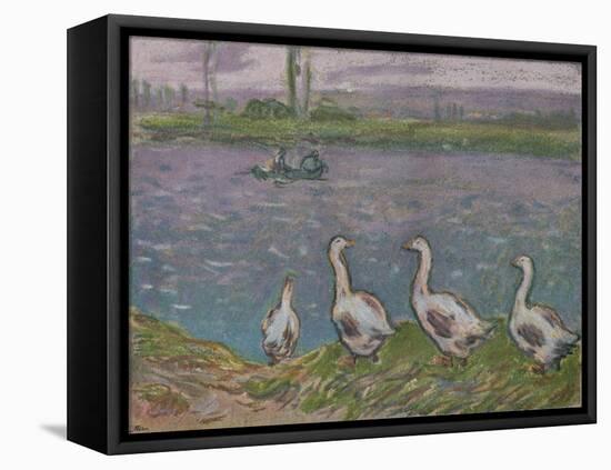 'A Sketch in Pastels', 19th century-Alfred Sisley-Framed Premier Image Canvas