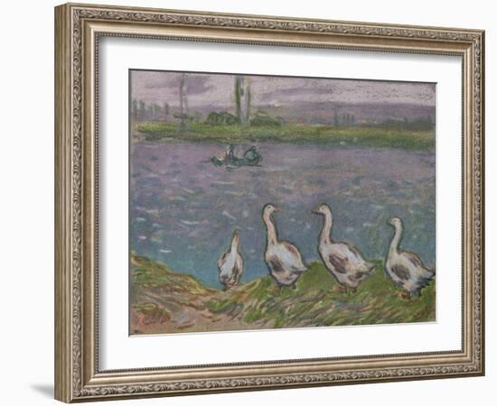 'A Sketch in Pastels', 19th century-Alfred Sisley-Framed Giclee Print