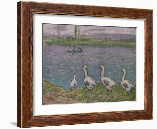 'A Sketch in Pastels', 19th century-Alfred Sisley-Framed Giclee Print