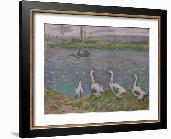 'A Sketch in Pastels', 19th century-Alfred Sisley-Framed Giclee Print