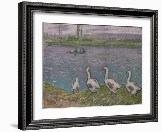 'A Sketch in Pastels', 19th century-Alfred Sisley-Framed Giclee Print