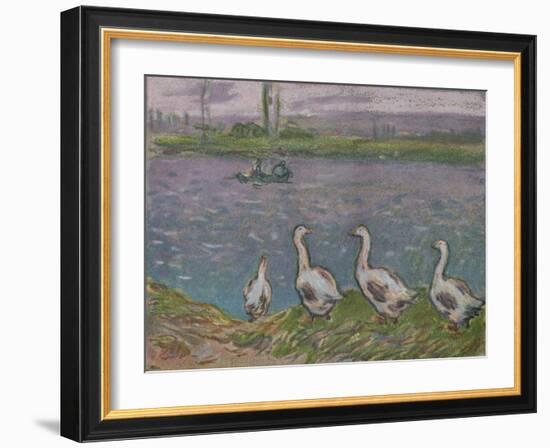 'A Sketch in Pastels', 19th century-Alfred Sisley-Framed Giclee Print