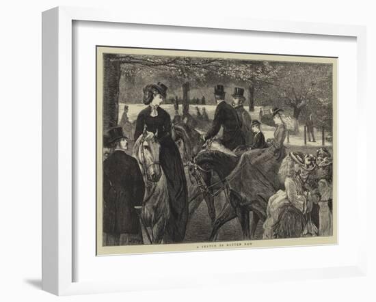 A Sketch in Rotten Row-Francis S. Walker-Framed Giclee Print