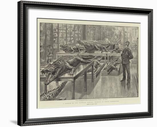 A Sketch in the Natural History Museum at South Kensington-Henri Lanos-Framed Giclee Print