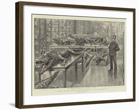 A Sketch in the Natural History Museum at South Kensington-Henri Lanos-Framed Giclee Print