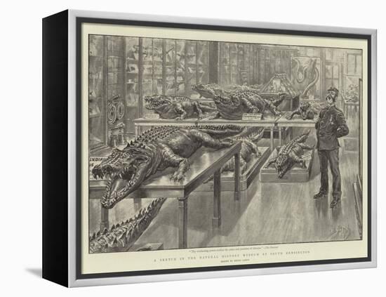 A Sketch in the Natural History Museum at South Kensington-Henri Lanos-Framed Premier Image Canvas