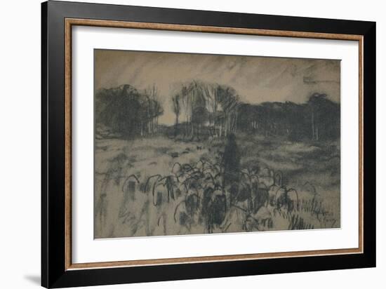 'A sketch of a shepherd and his flock', 19th century-Anton Mauve-Framed Giclee Print