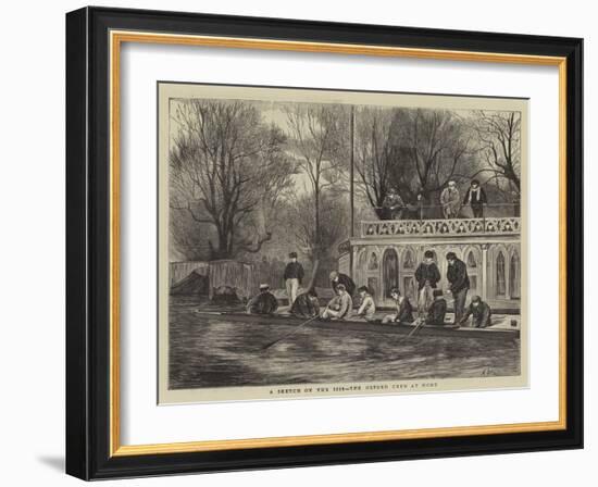 A Sketch on the Isis, the Oxford Crew at Home-Henry Woods-Framed Giclee Print