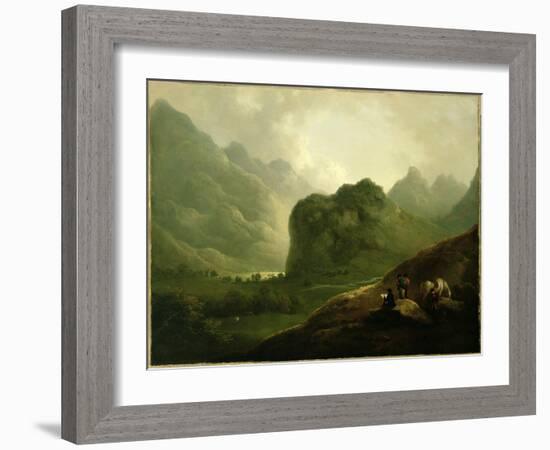 A Sketching Party in the Pass at Borrowdale-Julius Caesar Ibbetson-Framed Giclee Print