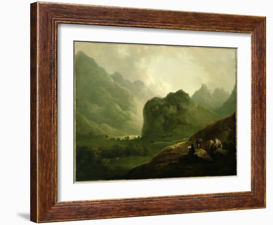 A Sketching Party in the Pass at Borrowdale-Julius Caesar Ibbetson-Framed Giclee Print