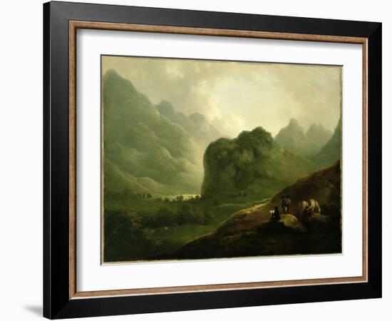 A Sketching Party in the Pass at Borrowdale-Julius Caesar Ibbetson-Framed Giclee Print