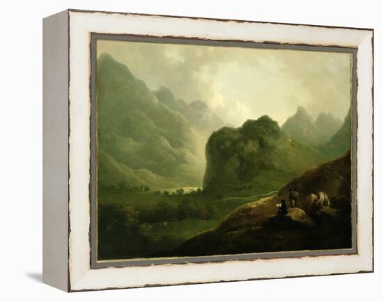 A Sketching Party in the Pass at Borrowdale-Julius Caesar Ibbetson-Framed Premier Image Canvas