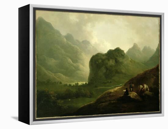 A Sketching Party in the Pass at Borrowdale-Julius Caesar Ibbetson-Framed Premier Image Canvas