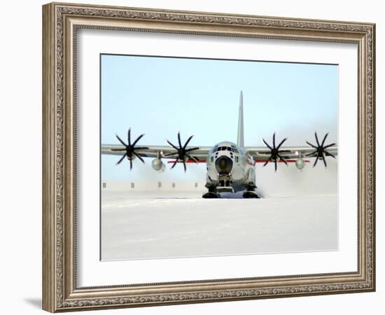 A Ski-equipped LC-130 Hercules-Stocktrek Images-Framed Photographic Print