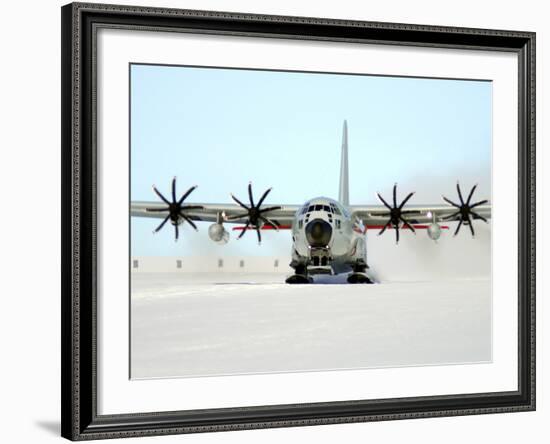 A Ski-equipped LC-130 Hercules-Stocktrek Images-Framed Photographic Print