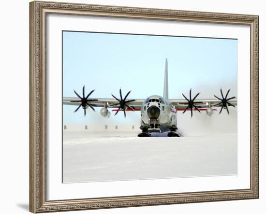 A Ski-equipped LC-130 Hercules-Stocktrek Images-Framed Photographic Print