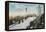 A Ski Tournament Jump, Skier Making 132 ft - Duluth, MN-Lantern Press-Framed Stretched Canvas