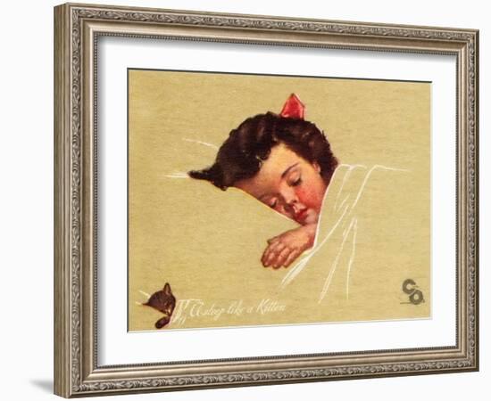 A-Sleep Like a Kitten-Guido Gruenwald-Framed Giclee Print