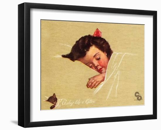 A-Sleep Like a Kitten-Guido Gruenwald-Framed Giclee Print