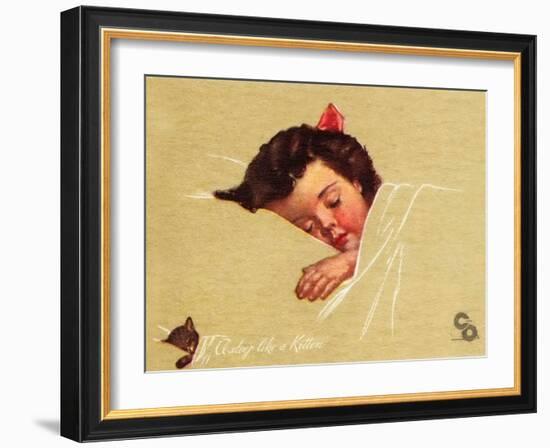 A-Sleep Like a Kitten-Guido Gruenwald-Framed Giclee Print