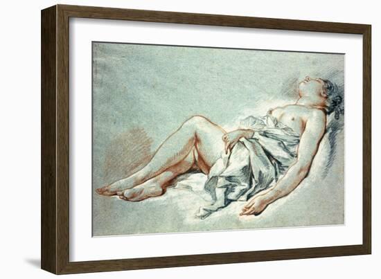 A Sleeping Girl-Francois Boucher-Framed Giclee Print