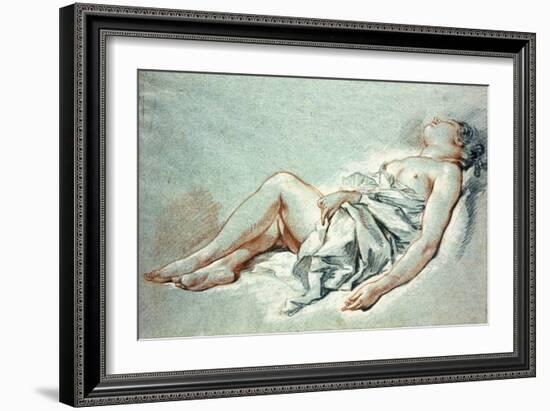 A Sleeping Girl-Francois Boucher-Framed Giclee Print