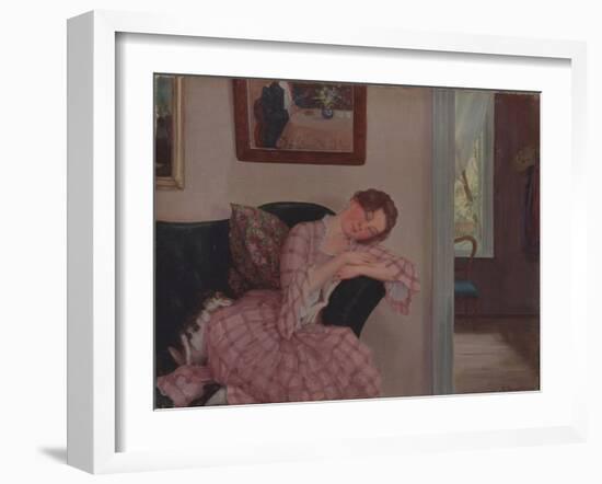 A Sleeping Lady in Pink-Konstantin Andreyevich Somov-Framed Giclee Print