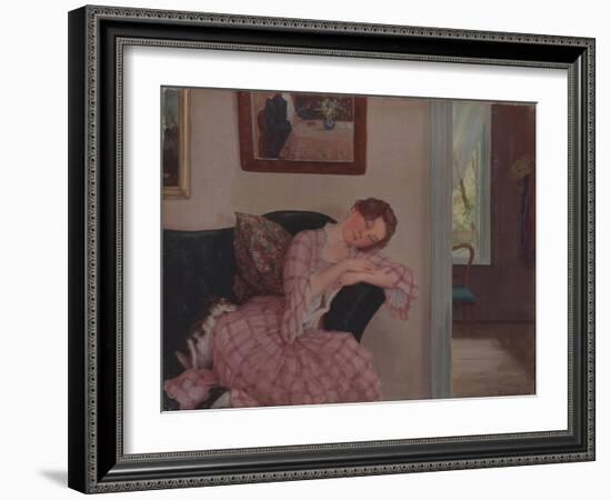 A Sleeping Lady in Pink-Konstantin Andreyevich Somov-Framed Giclee Print