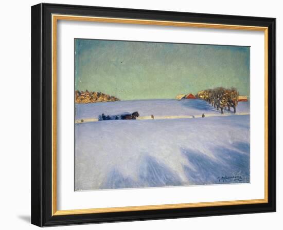 A Sleigh in a Snowbound Landscape-Gustaf Ankarcrona-Framed Giclee Print