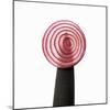 A Slice of Red Onion on a Knife-Alexander Feig-Mounted Photographic Print
