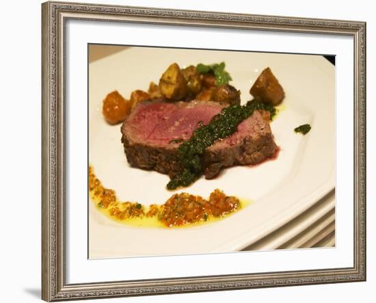 A Slice of Roast Beef and Herb Sauce, Buenos Aires, Argentina-Per Karlsson-Framed Photographic Print