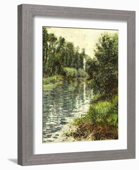 A Small Branch of the Seine, Argenteuil, 1888-90-Gustave Caillebotte-Framed Giclee Print