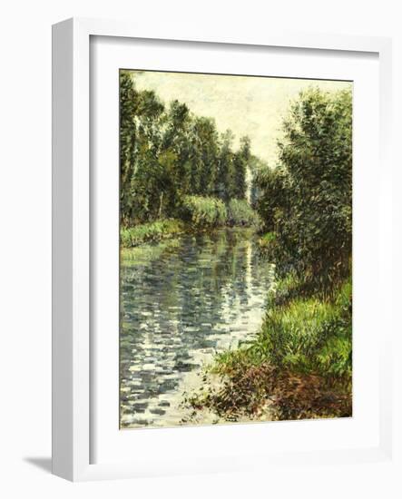 A Small Branch of the Seine, Argenteuil, 1888-90-Gustave Caillebotte-Framed Giclee Print