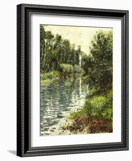 A Small Branch of the Seine, Argenteuil, 1888-90-Gustave Caillebotte-Framed Giclee Print