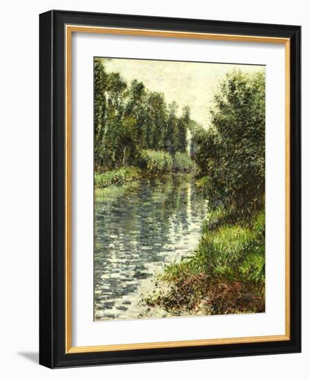 A Small Branch of the Seine, Argenteuil, 1888-90-Gustave Caillebotte-Framed Giclee Print