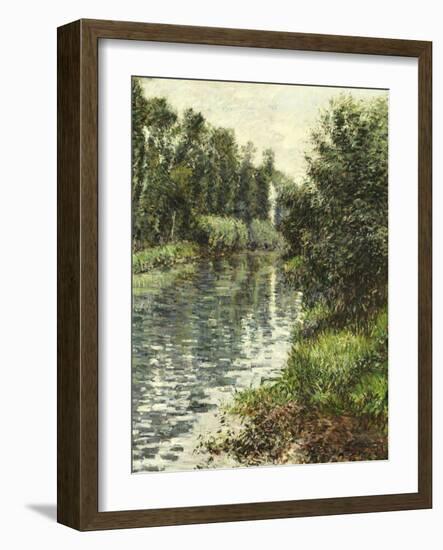 A Small Branch of the Seine, Argenteuil-Gustave Caillebotte-Framed Giclee Print