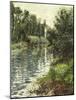 A Small Branch of the Seine, Argenteuil-Gustave Caillebotte-Mounted Giclee Print