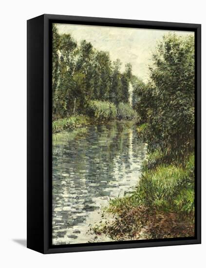 A Small Branch of the Seine, Argenteuil-Gustave Caillebotte-Framed Premier Image Canvas