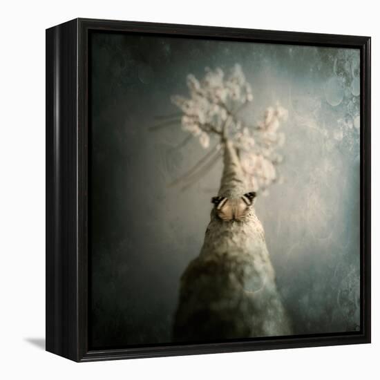 A Small Butterfly Sitting on a Tree with Overlaid Textures-Trigger Image-Framed Premier Image Canvas